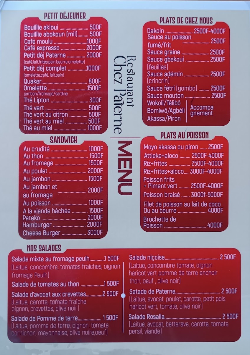 Menu Chez Chef Paterne-6