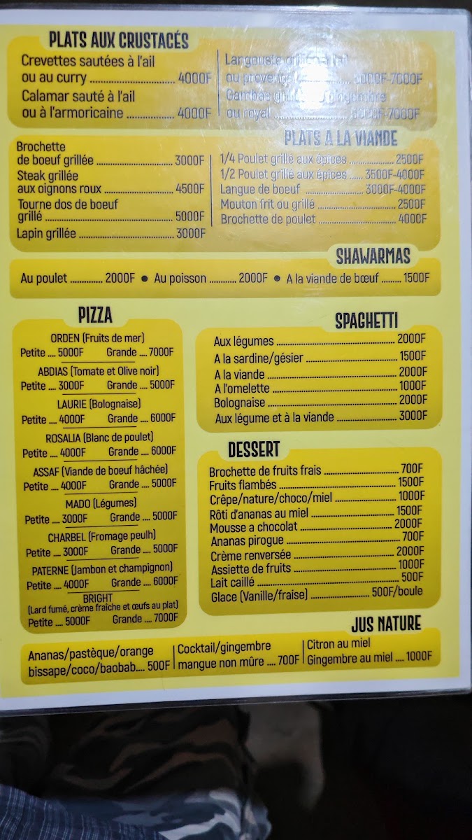 Menu Chez Chef Paterne-9